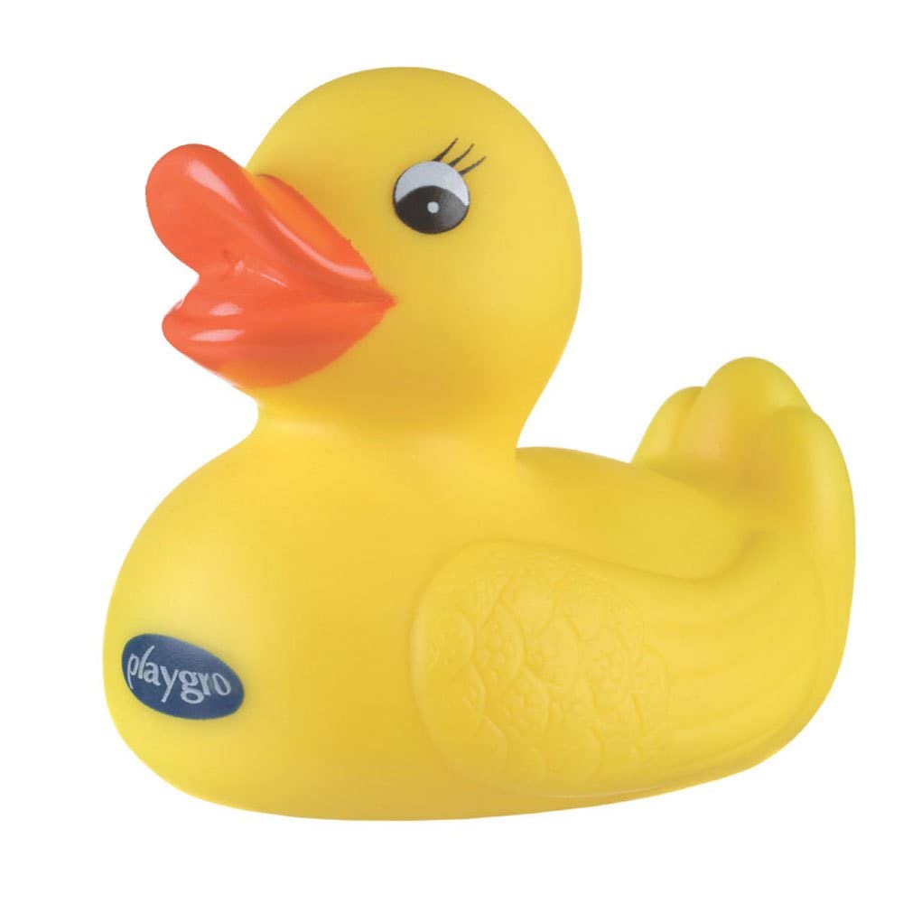 Playgro Rubber Bath Duck - Waterproof & Dirt-Free | Soft Material | Ideal for Babies 6+ Months
