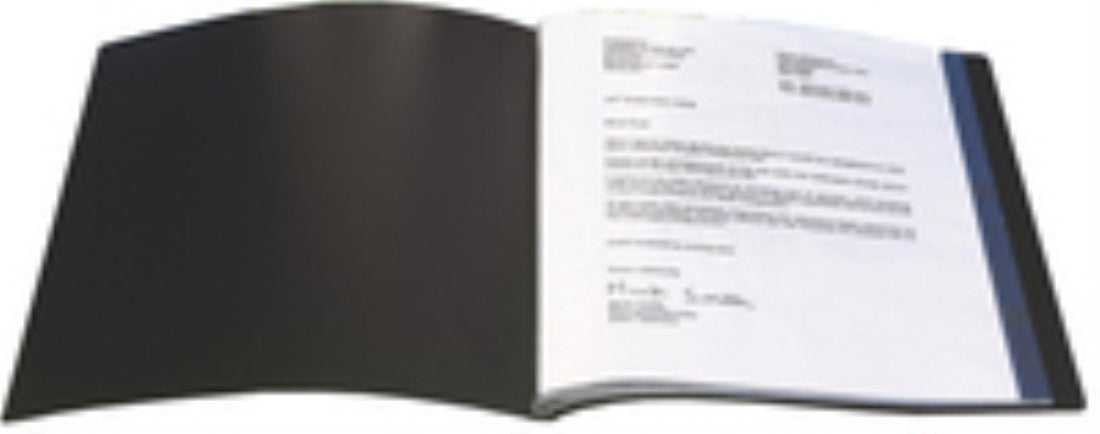 Q-Connect Presentation Book - 10 Pocket A4 Fixed Folder | Black Polypropylene