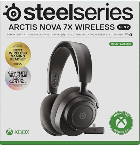 SteelSeries Arctis Nova 7X Wireless Gen 2 - Xbox & PC Gaming Headset with 2.4GHz + Bluetooth 26