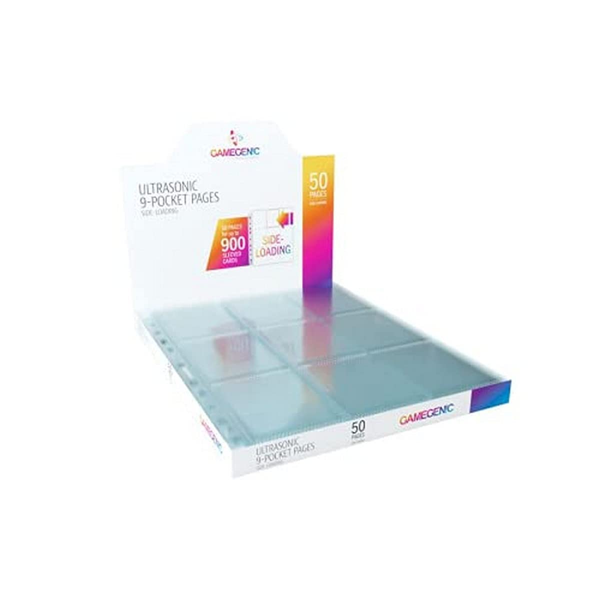 Gamegenic Ultrasonic 9-Pocket Pages - 50 Count | Sideloading Display | Fits Standard Binders 1