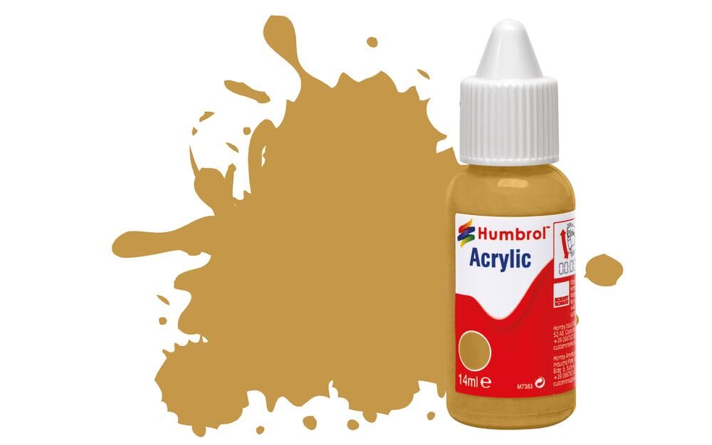 Humbrol Acrylic Paint No. 93 Desert Yellow - Matt, 14 ml
