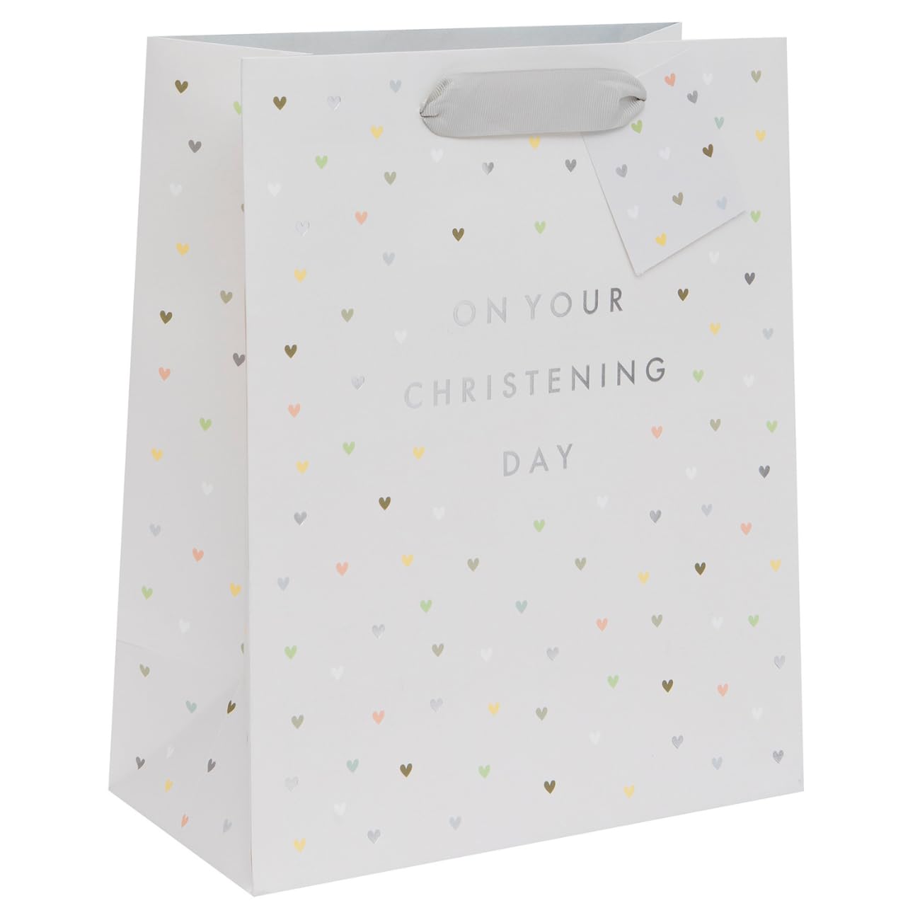 Glick Luxury Large Gift Bag - Christening, Unisex | 225x200x100mm | High Quality 210GSM Paper 1