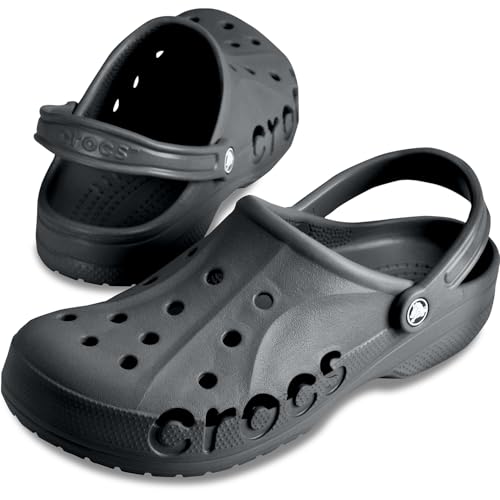 Crocs Unisex Baya Clogs - Lightweight, Durable, and Footwear in Graphite, Size 9 UK Men/10 UK Women