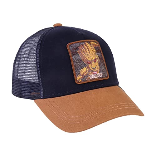 Cerda Groot Curved Visor Cap - Black and Brown - Adjustable Adult Cap (2200009804)