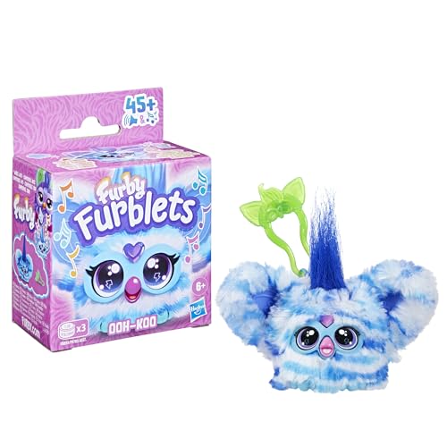 Furby Ooh-Koo Rock 'n' Roll Mini Electronic Plush Toy, Blue 11