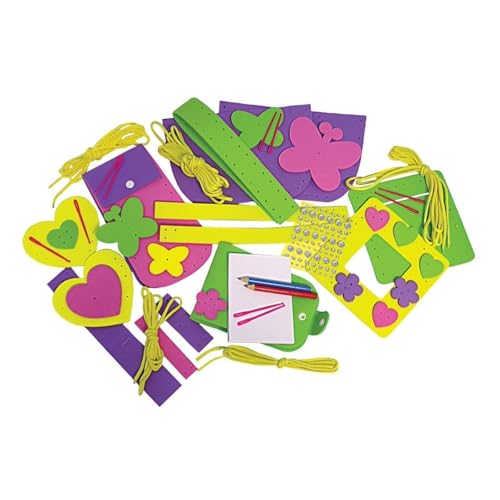 Galt First Sewing Kids Craft Kit - Foam Sewing Set with Pencil Case, Purse & Frame