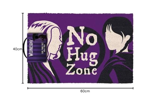 Pyramid International Wednesday Addams No Hug Zone Coir Doormat (GP86603)