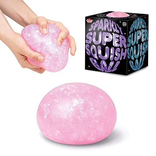Tobar Scrunchems Sparkly Super Stress Squish Ball Toy - 12cm Sphere, 740g, Ages 3+
