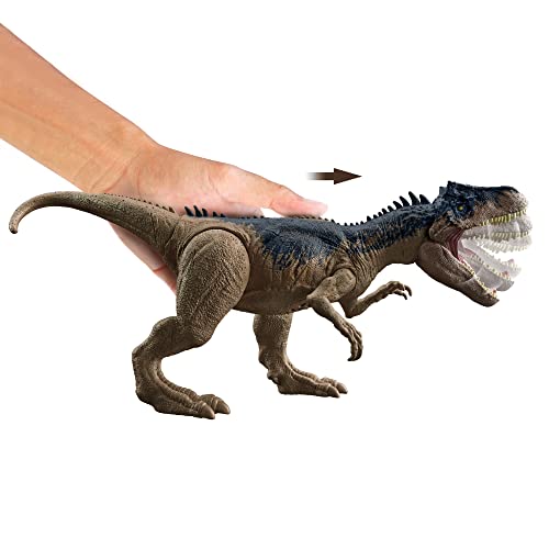 Jurassic World Roar Attack Allosaurus Dinosaur Action Figure - Interactive Roaring & Movable Joints for Kids 4+
