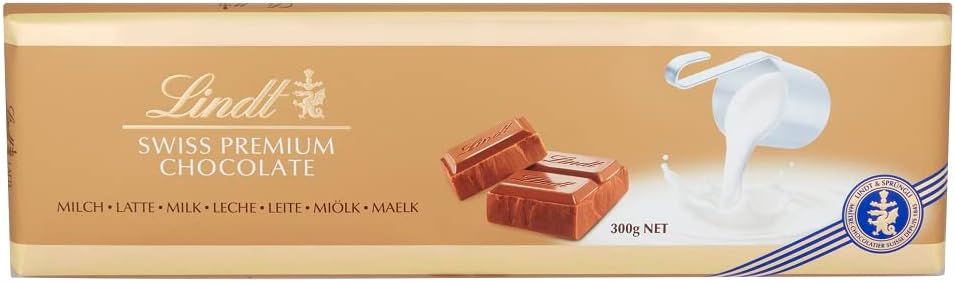 Lindt Swiss Milk Chocolate Gold Bar 300g