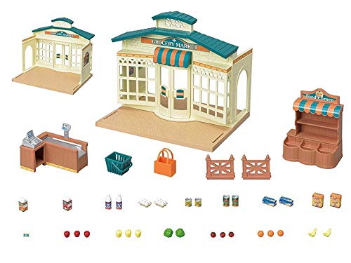 Sylvanian Families Grocery Market Playset - 20-Piece Role Play Set for Ages 3+ 2