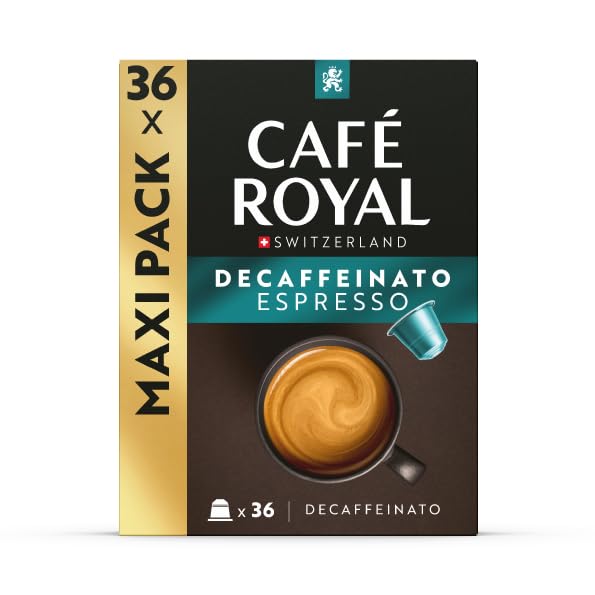 Café Royal Espresso Decaffeinato - 36 Nespresso Compatible Capsules | 100% Arabica | Intensity 5