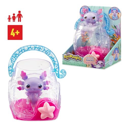 Animagic Let's Glo Axolotl Bubble Reef - Interactive Light-Up Electronic Aquarium Playset 5