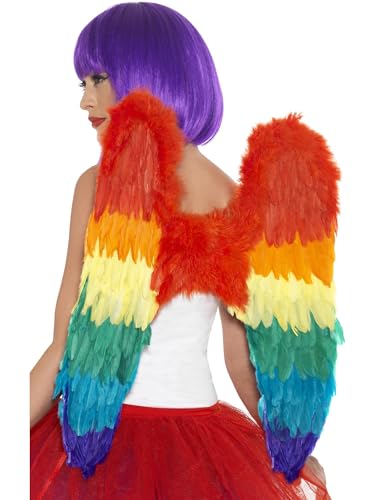 Smiffys Rainbow Feather Wings Accessory (43585)