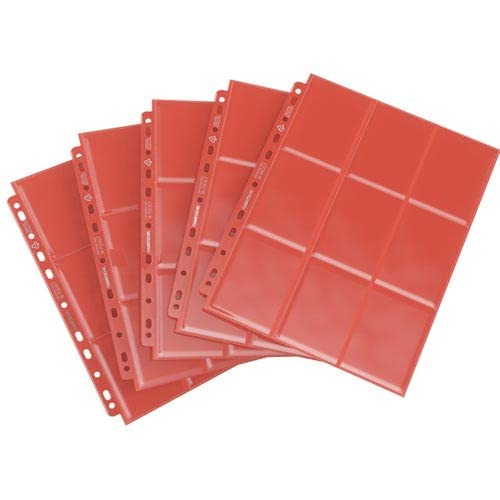Gamegenic Sideloading 18-Pocket Pages (10-Pack) - Red 2