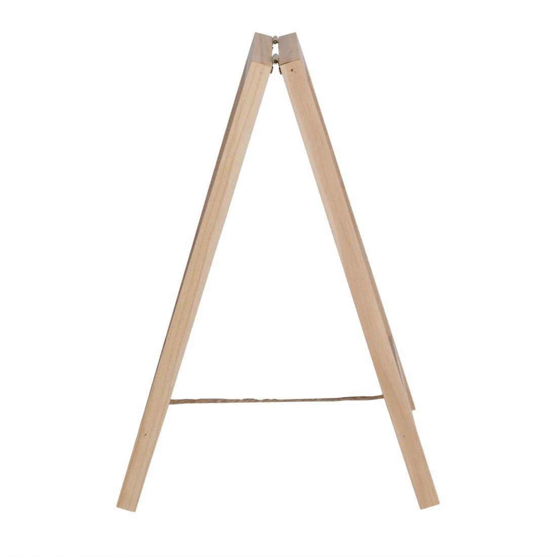 Olympia Mini Folding Menu Board - Self-Standing Wood Display | 250x150mm | Includes Chalk & Marker