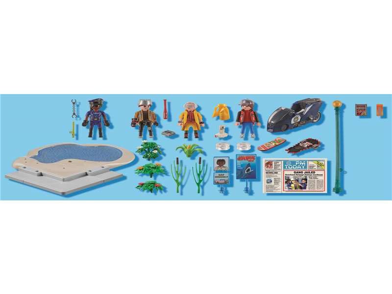 Playmobil Back to the Future Part II Hoverboard Chase - 82-Piece Playset for Ages 5+