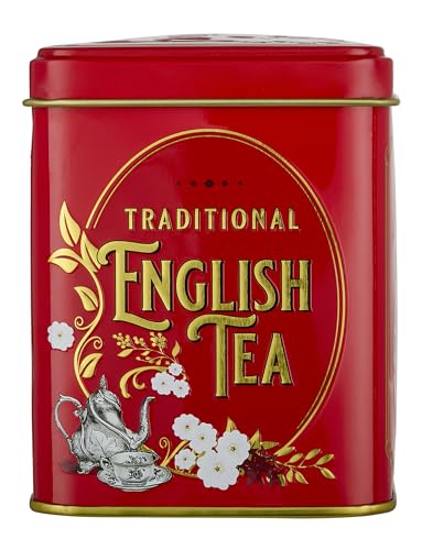 New English Teas Vintage Victorian Tea Tin in Berry-Red with 40 English Breakfast Teabags 11