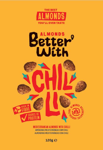 Better With Chilli Almonds - Bold Heat Snack | High Protein, Fibre | 120 g Pack