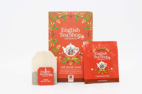 English Tea Shop Organic Chai Black Tea - 20 Tea Bag Sachets 3
