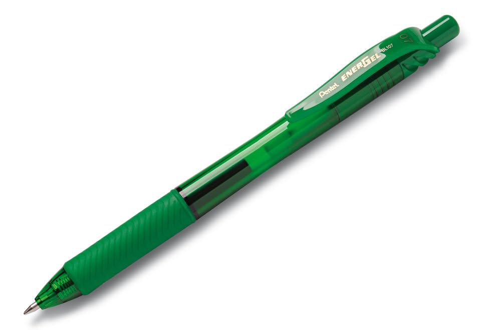 Pentel EnerGel X Rollerball Pen - Green Ink | 0.7mm Tip | Retractable 1