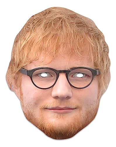 STAR CUTOUTS Ed Sheeran Mask Cardboard CM243 - Lifesize Unisex Adult Decoration | UK Manufactured
