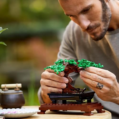 LEGO 10281 Icons Bonsai Tree Building Set - Cherry Blossom & Green Leaves for Adults 10