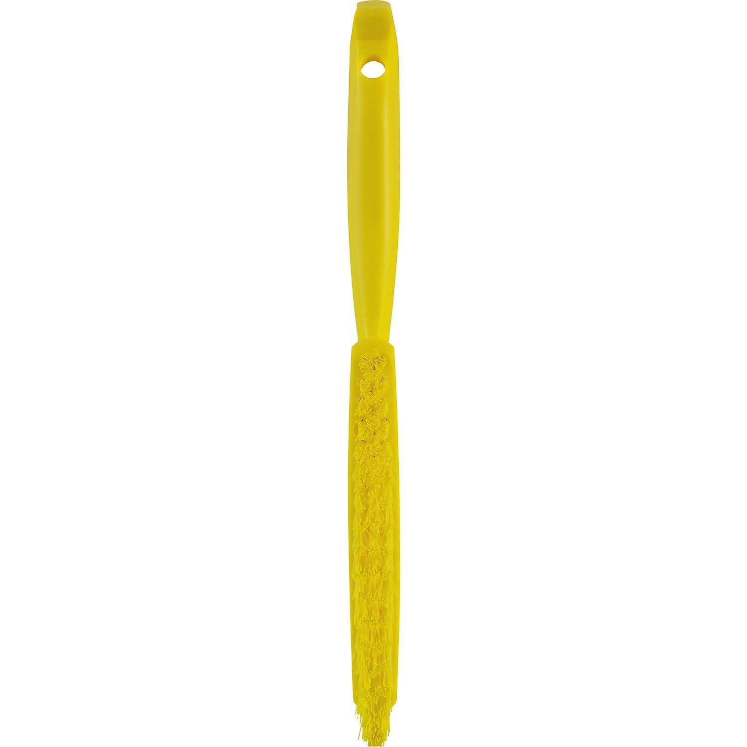 Vikan Hand Brush - Narrow Design for Tight Spaces | Yellow Polypropylene