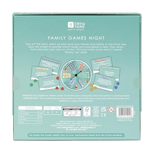 Talking Tables Christmas Family Games Night - Six Festive Card Games for Kids and Adults 5