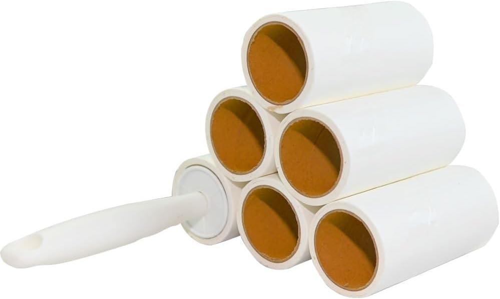 Armo Home Lint Rollers with 6 Refills - 420 Sheets for Clothes & Carpets | White 1