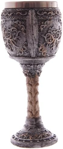 Puckator - Warrior Gothic Skull Chalice Goblet, 18cm Height, Multicolor