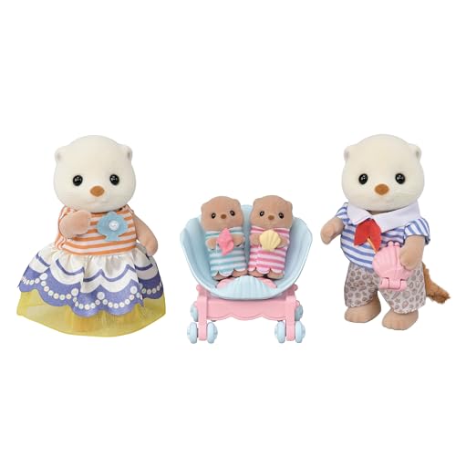 Sylvanian Families Sea Otter Family Playset - Includes 6 Pieces | Ages 3+ | Model 5803