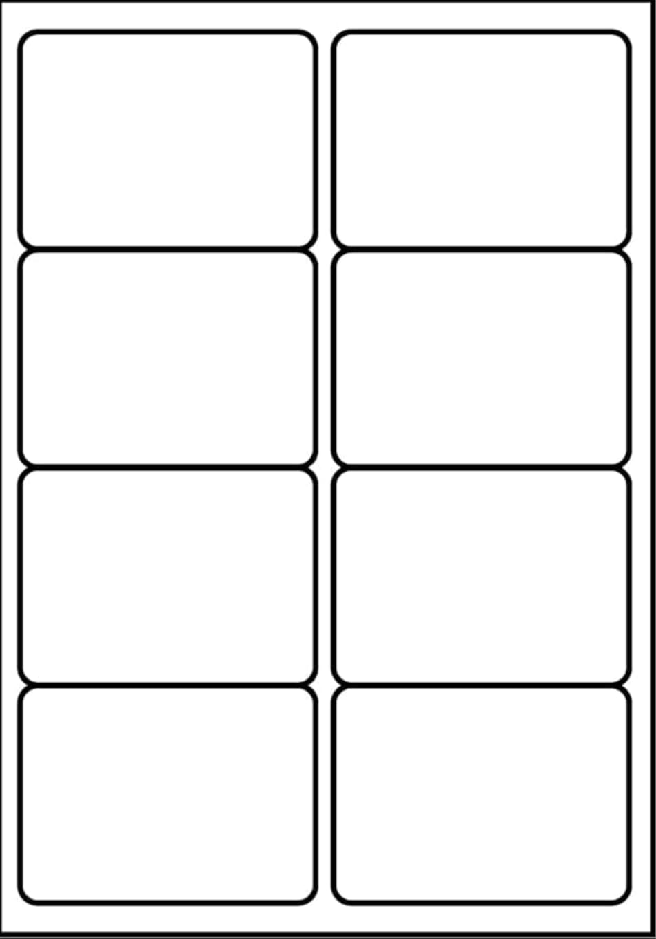 SmithPackaging A4 Self Adhesive Address Labels, 8 Labels Per Sheet, 20 Sheets, Matt White