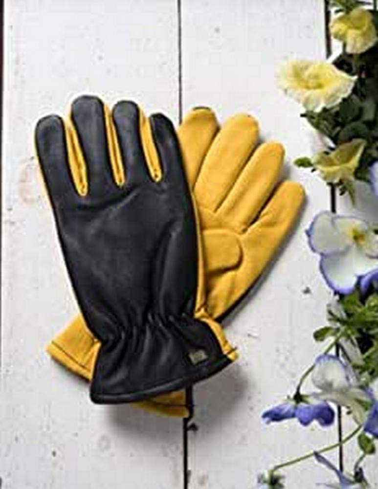 Gloves for people serious about Gardening Gold Leaf DRY TOUCH Deluxe Leather Gardening Gloves | Herren Size | Waterproof 1
