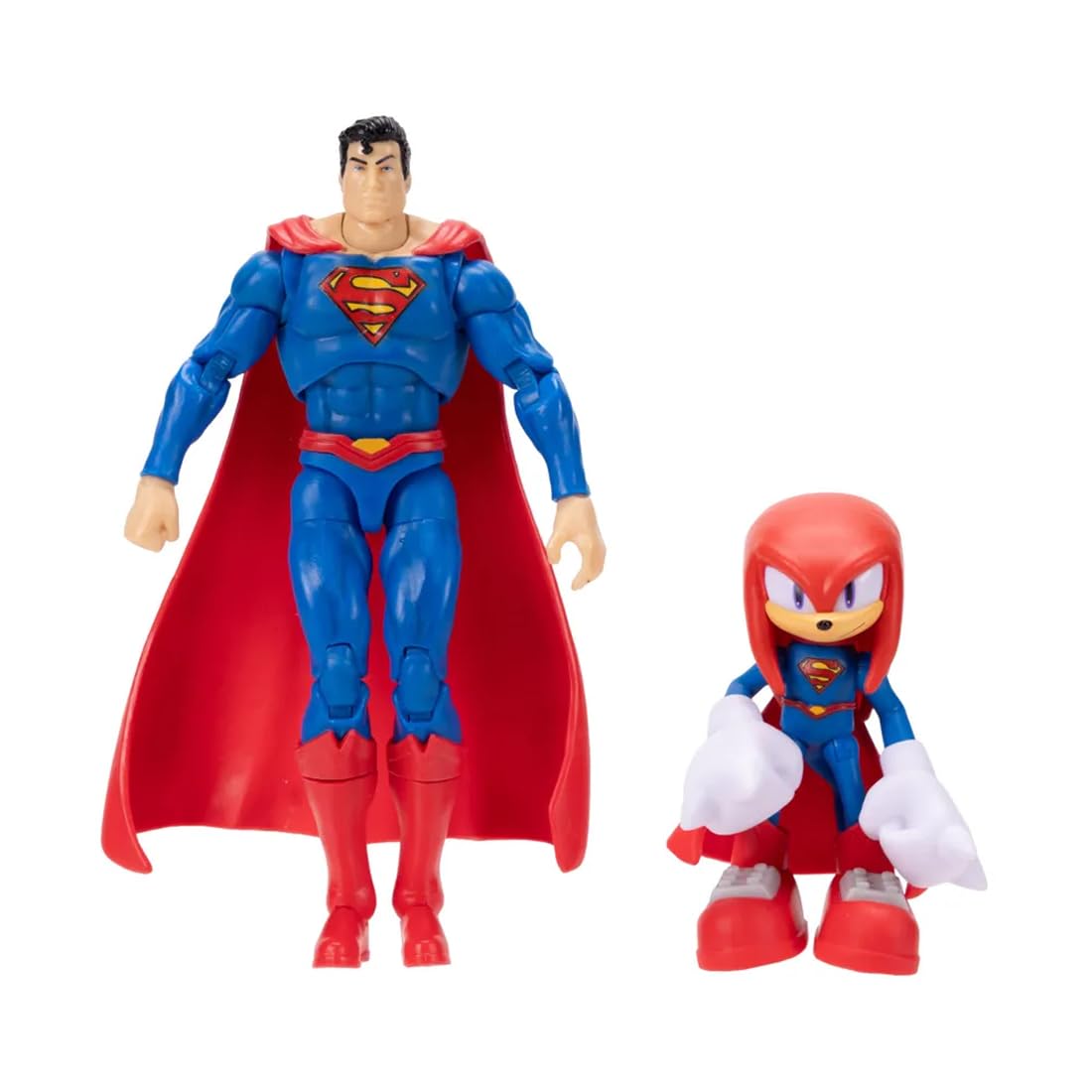 Sonic The Hedgehog DC x Sonic Knuckles as Superman Action Figure Multipack | 2.5' Knuckles, 5' Classic Superman 2