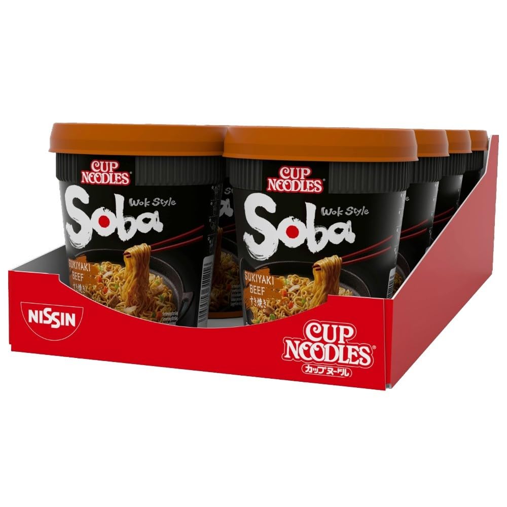 NISSIN Cup Noodles Soba Wok Style Sukiyaki Beef Flavoured Instant Noodles