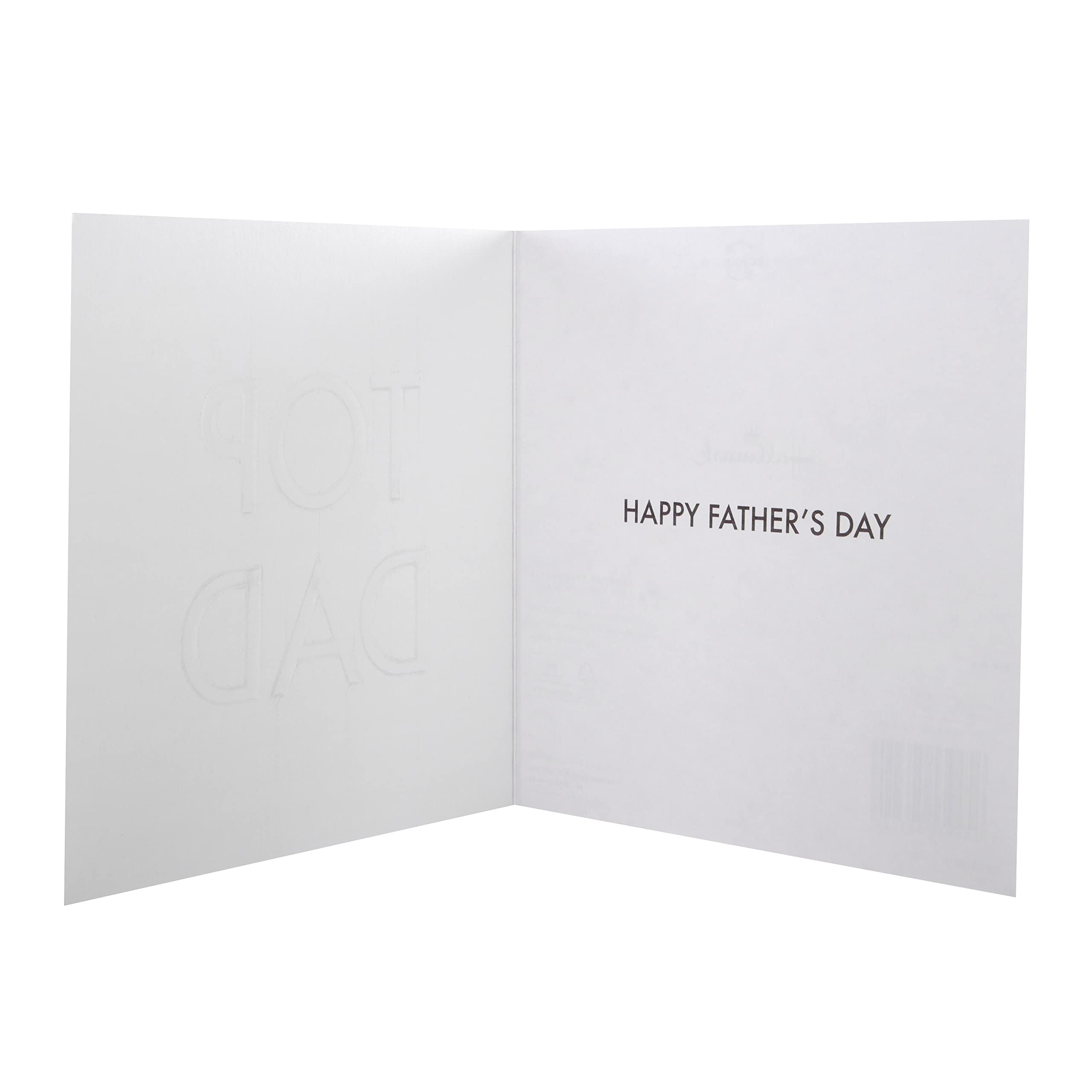 Hallmark Father's Day Card - Contemporary Text Design with Gold Foil & Embossing | 16cm x 16cm