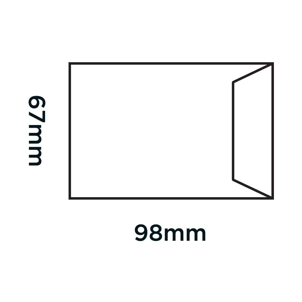 Blake Purely Everyday Gummed Catalogue Envelopes - 98 x 67 mm, 80 gsm, Manilla, Pack of 100