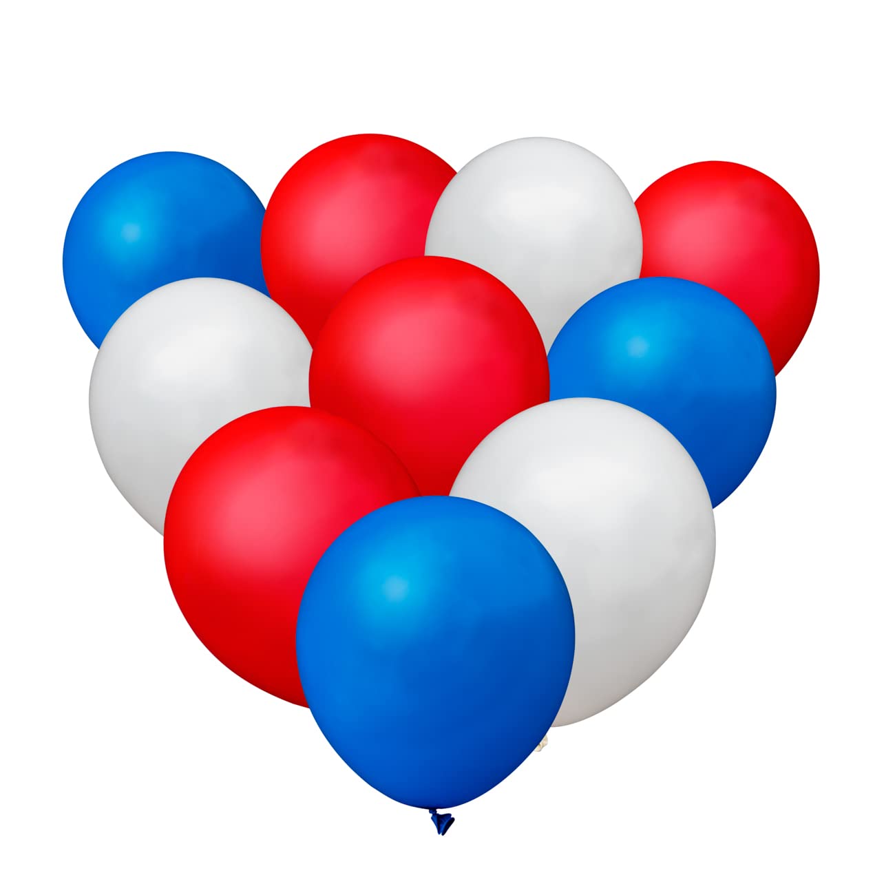 SHATCHI Red, White, Blue Balloons - 25 Pack | Latex | 12 Inch Inflated