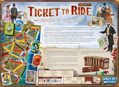 Days of Wonder Ticket to Ride Legacy - Legends of the West Board Game (DOW7236)