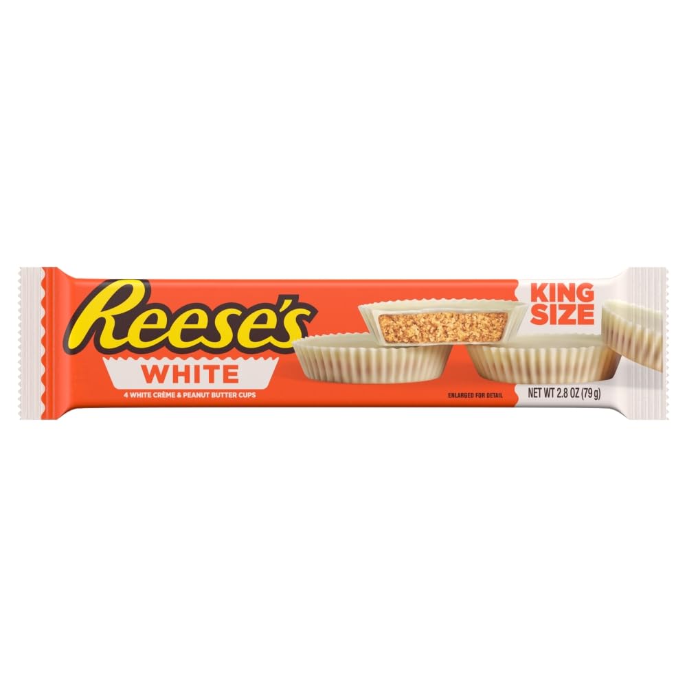 Reese's Peanut Butter Cup White King Size - White Chocolate Flavour Coating & Peanut Butter Crème | 79g