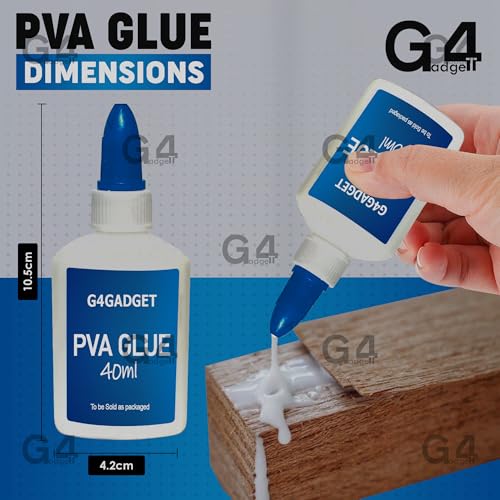 G4GADGET PVA Glue Multi-Purpose Adhesive - 4 Pack, 40ml Each Bottle (160ml Total) 3