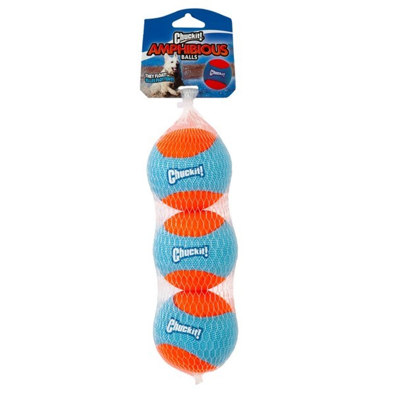 Chuckit! Amphibious Fetch Dog Balls - Floating, Durable, High-Visibility | Medium Size