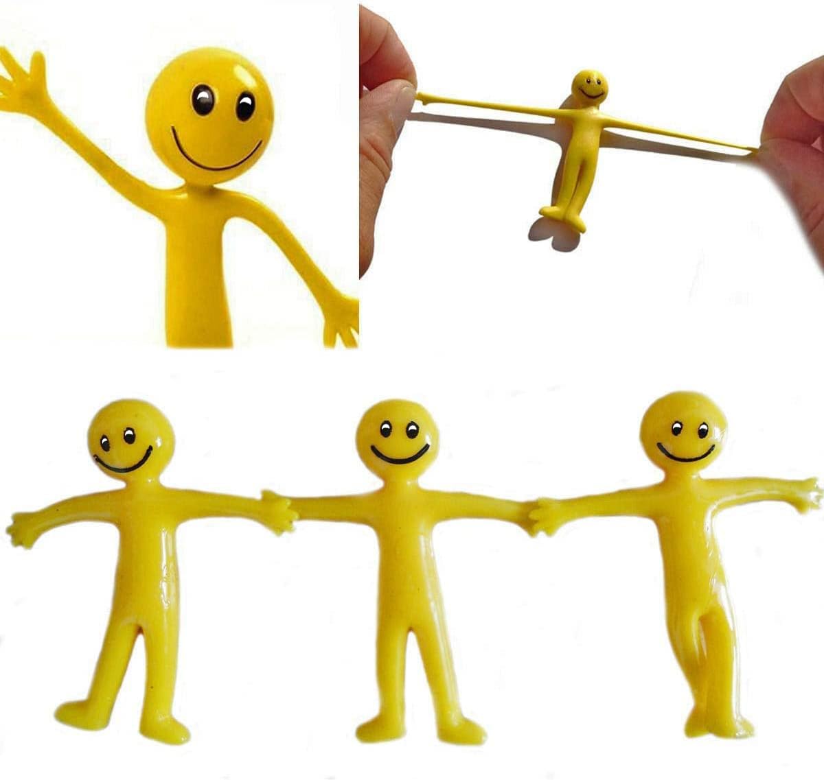 SHATCHI Yellow Stretchy Men Party Bag Fillers - 20Pk for Kids Birthday Party Favors 3