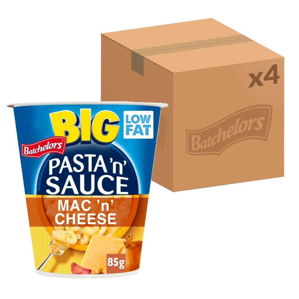 Batchelors Big Pasta 'n' Sauce Mac & Cheese Ready Meal Pot - 85 g (Pack of 4) | Vegetarian 1