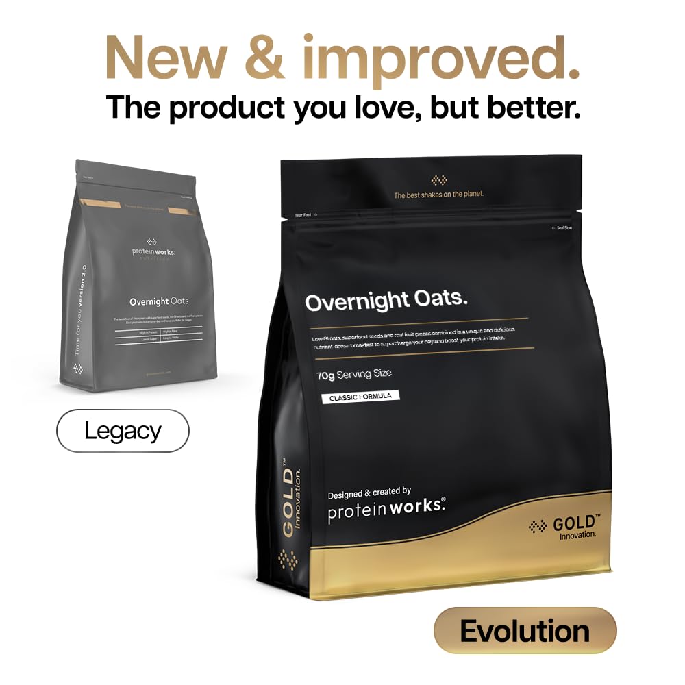 Protein Works Overnight Oats - Caramel Latte | High Protein | Low Sugar | 500 g 2
