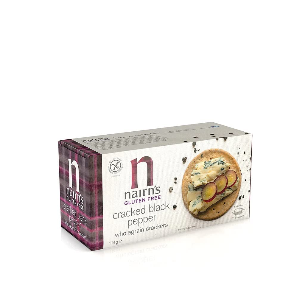 Nairn's Gluten Free Cracked Black Pepper Oat Cakes - Wholegrain, 137g