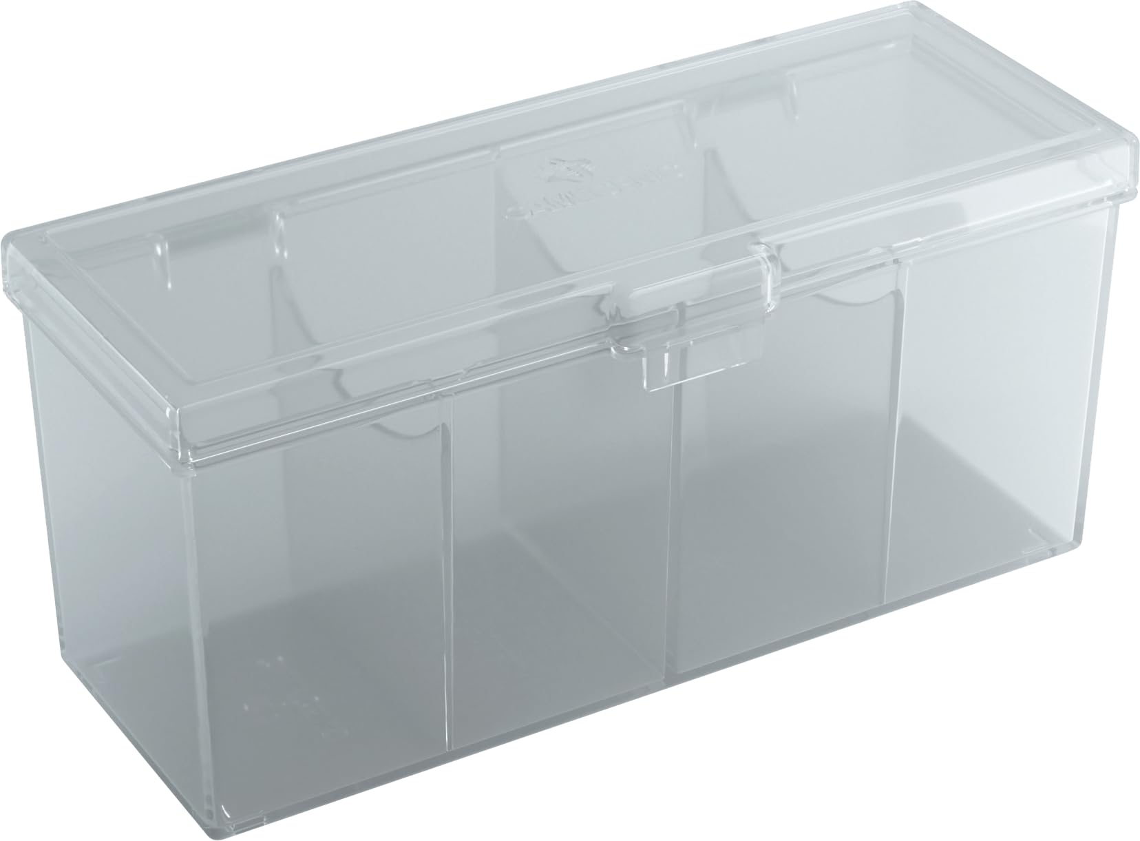Gamegenic Fourtress 320-Card Deck Holder - Rigid Stackable Box with Lock, Clear 1