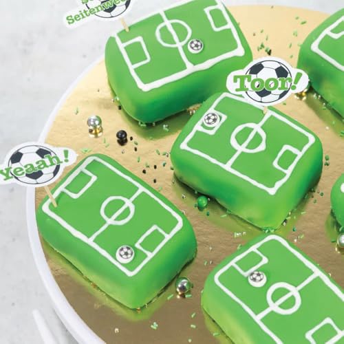 Happy Sprinkles Football Party Mix 90g - Edible Cake Decorations with Green Sprinkles 4