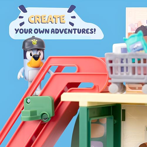 Bluey Supermarket Playset - 3-Level Interactive Play with Exclusive Bluey & Bingo Figures 10